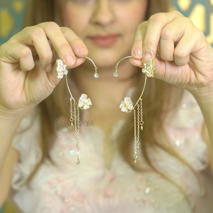 Korean Butterfly Crystal Earrings
