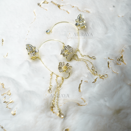 Korean Butterfly Crystal Earrings