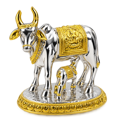 Kamdhenu Cow with Calf Idol